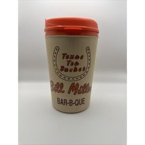 Bill Miller Bar-B-Q Texas Tea Bucket Aladdin Insulated Mug Cup 34oz W/ Lid